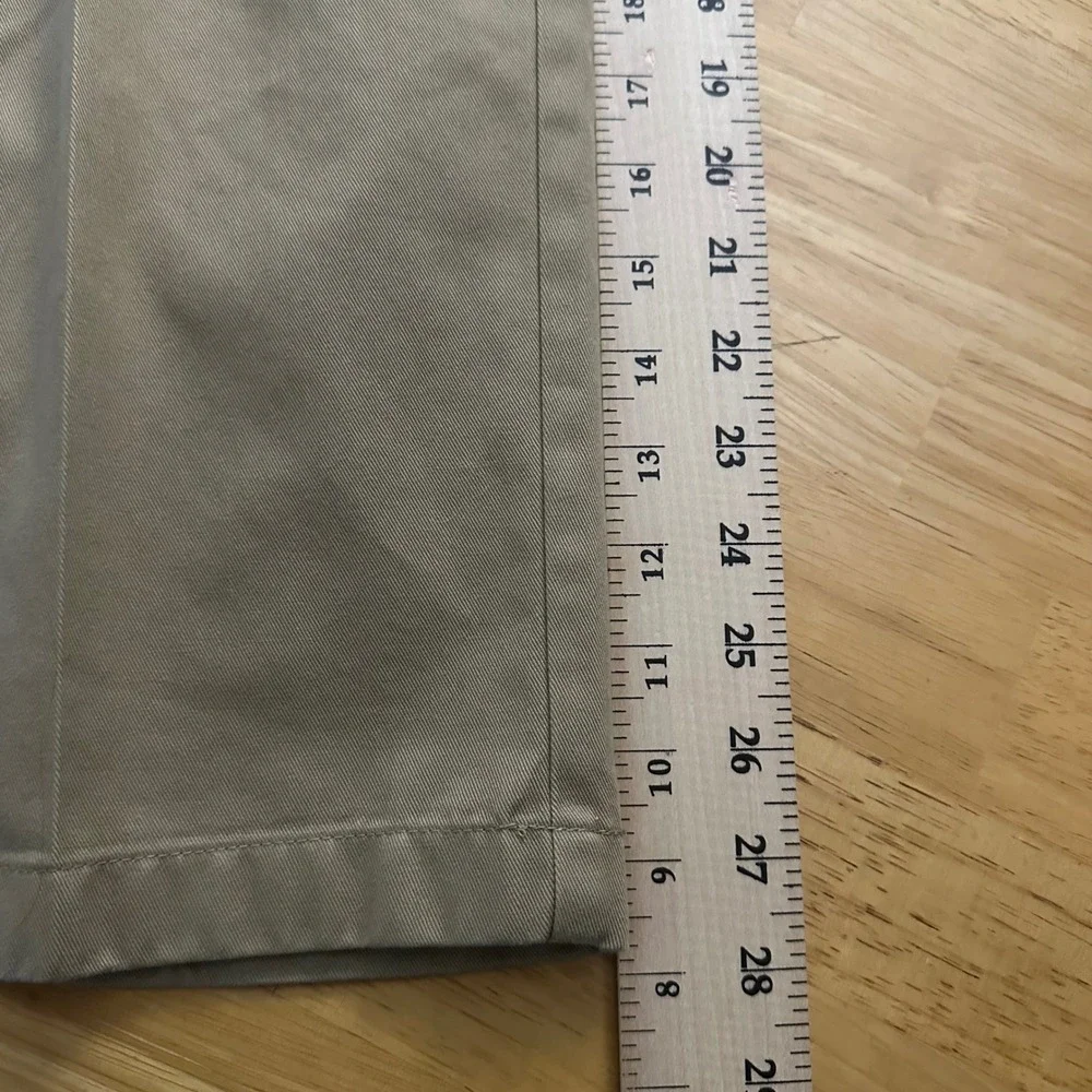 Vintage LLBean Comfort Waist Khaki Chino Pants Mens Size 38x29 Flat Front Cotton